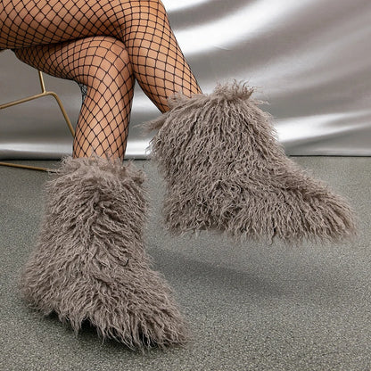 Fluffy Faux Fur Boots