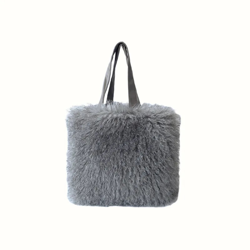 Plush Faux Fur Luxury Tote Bag