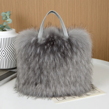 New Trend Faux Fur Tote Bag