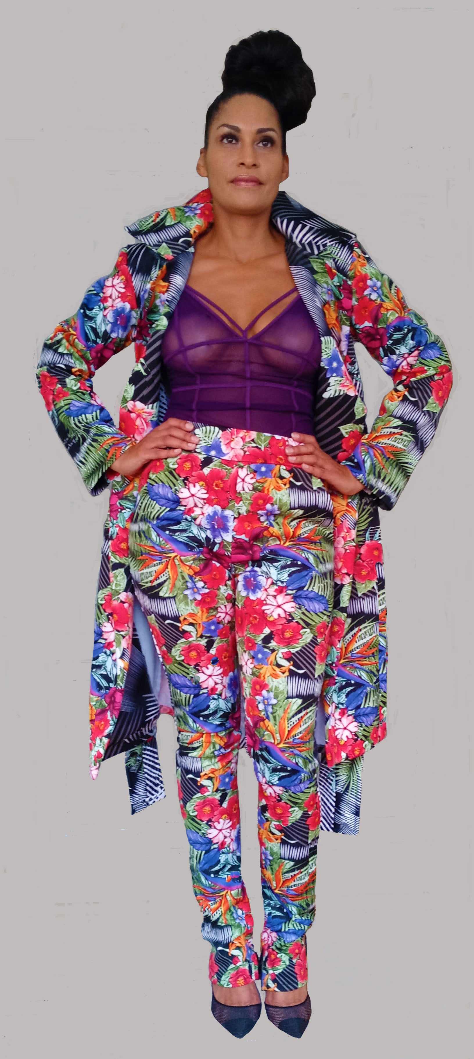 Copy Blossom Floral Print Suit Set
