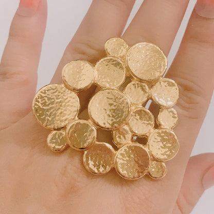 Big Gold Plated Ring Assorted Elements and Shapes