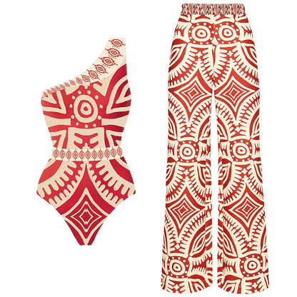 Stunning One Shoulder Swimwear Set - Perfect for Any Beach Day!