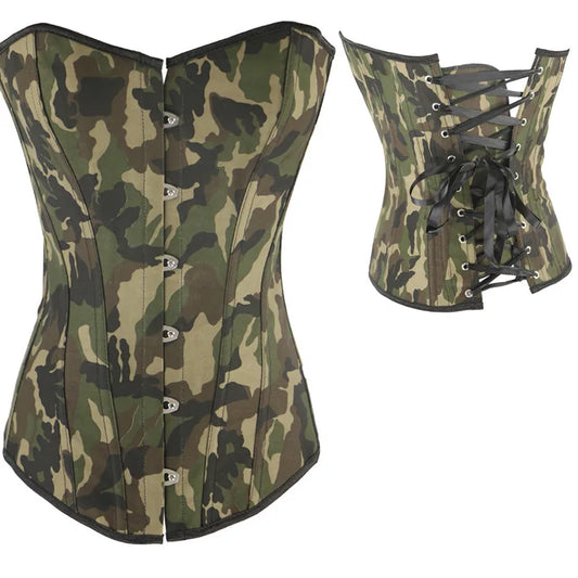 Get the Perfect Fit with Our Sexy Camouflage Steampunk Corset