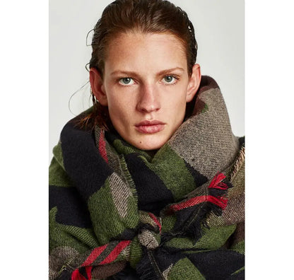 New Fashion Cashmere Women Leopard Scarf Winter Warm Shawls And Wraps Bandana Pashmina Long Tassel Female Foulard Thick Blanket