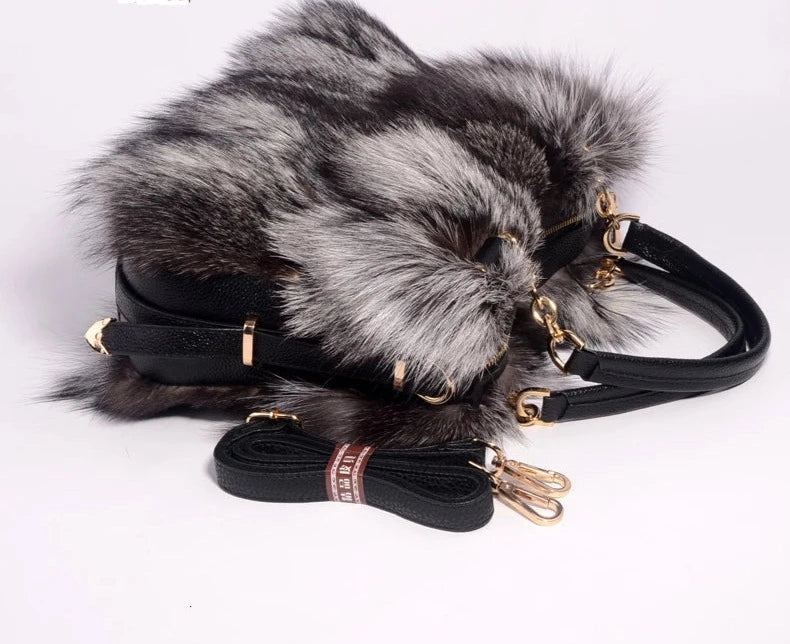 Luxury Fox Fur   Shoulder Bag