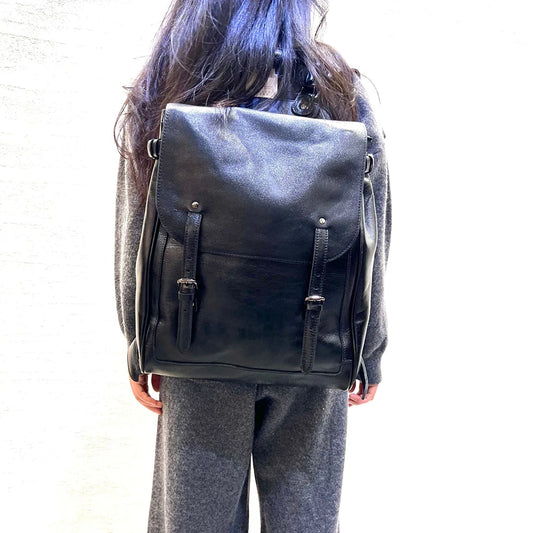 Vintage Genuine Leather Woman or Men Backpack