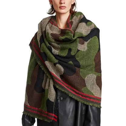 New fashion Army Green Camouflage Scarf Poncho blanket Shawl