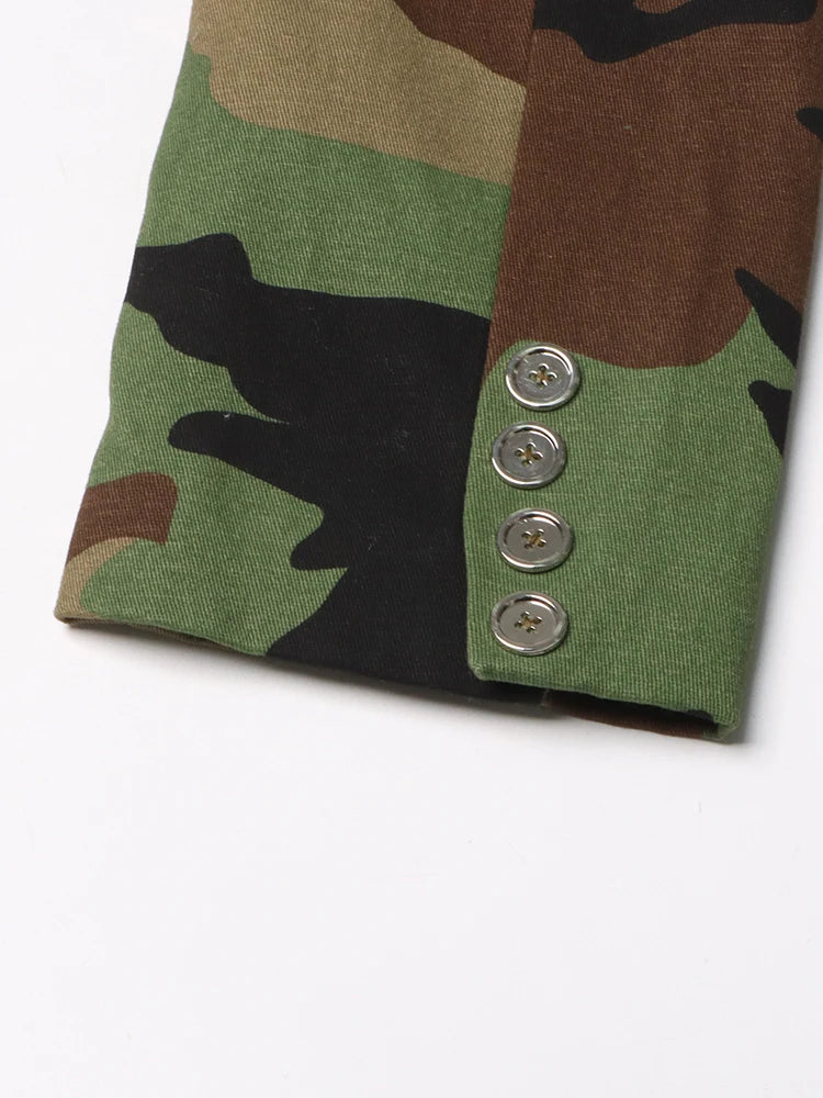 Camouflage Buckle Accent Pants