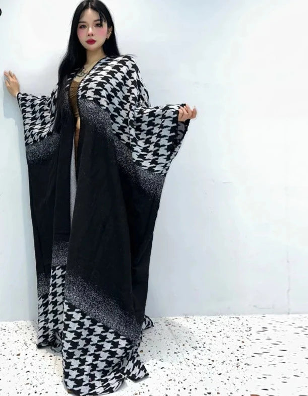 WINYI winter dress for women Retro Luxury Fur Loose OverCoat Thick Warm long down coat fashion cardigan Middle East winter abaya