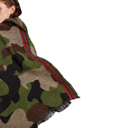 New fashion Army Green Camouflage Scarf Poncho blanket Shawl