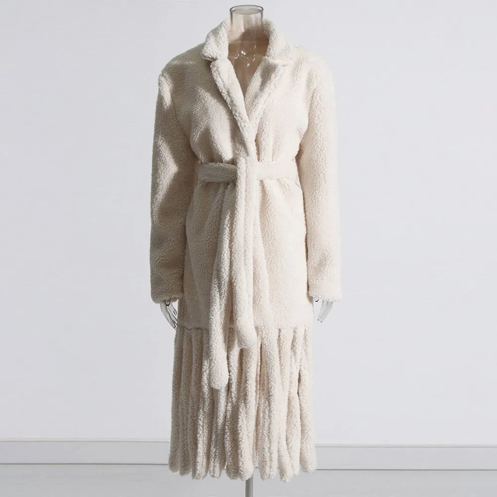 Spliced  Lambswool Coat