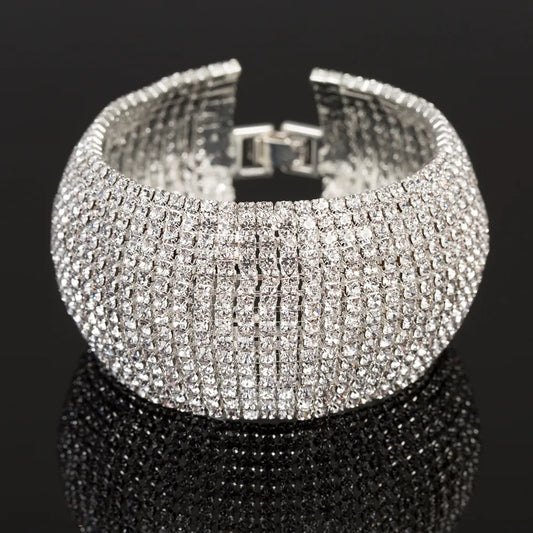 Rhinestone  Crystal Cuff Bracelet