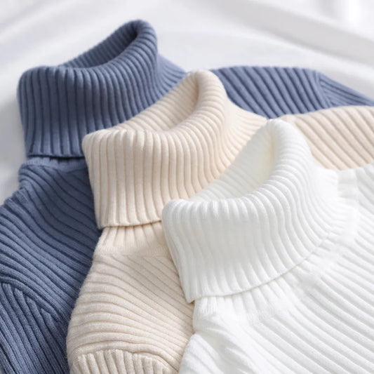 Soft Turtleneck Sweater Knitted Pullovers Cashmere Sweater